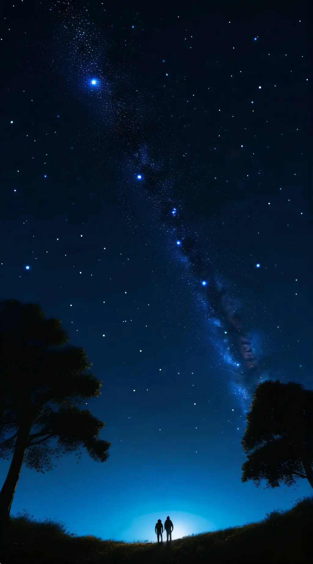 ai character: Love in the stars background