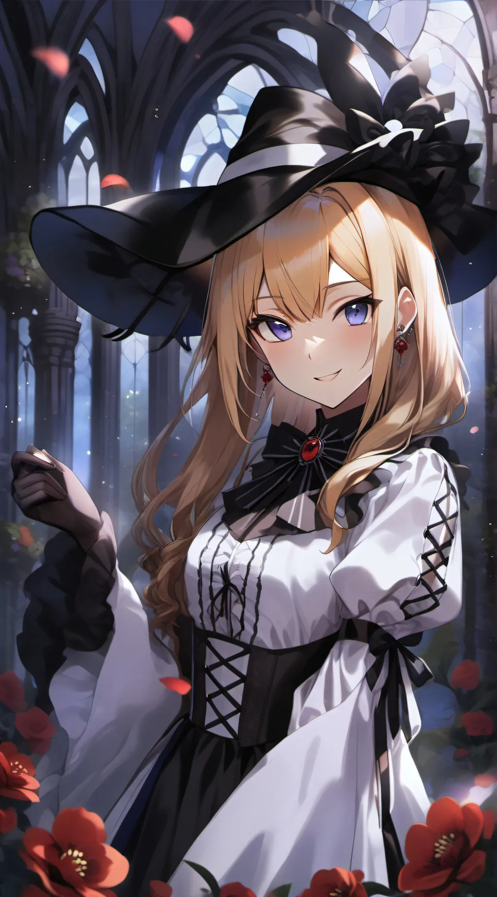 ai character: Violet background