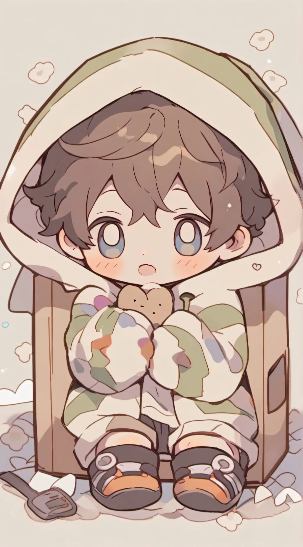 ai character: Homeless baby background