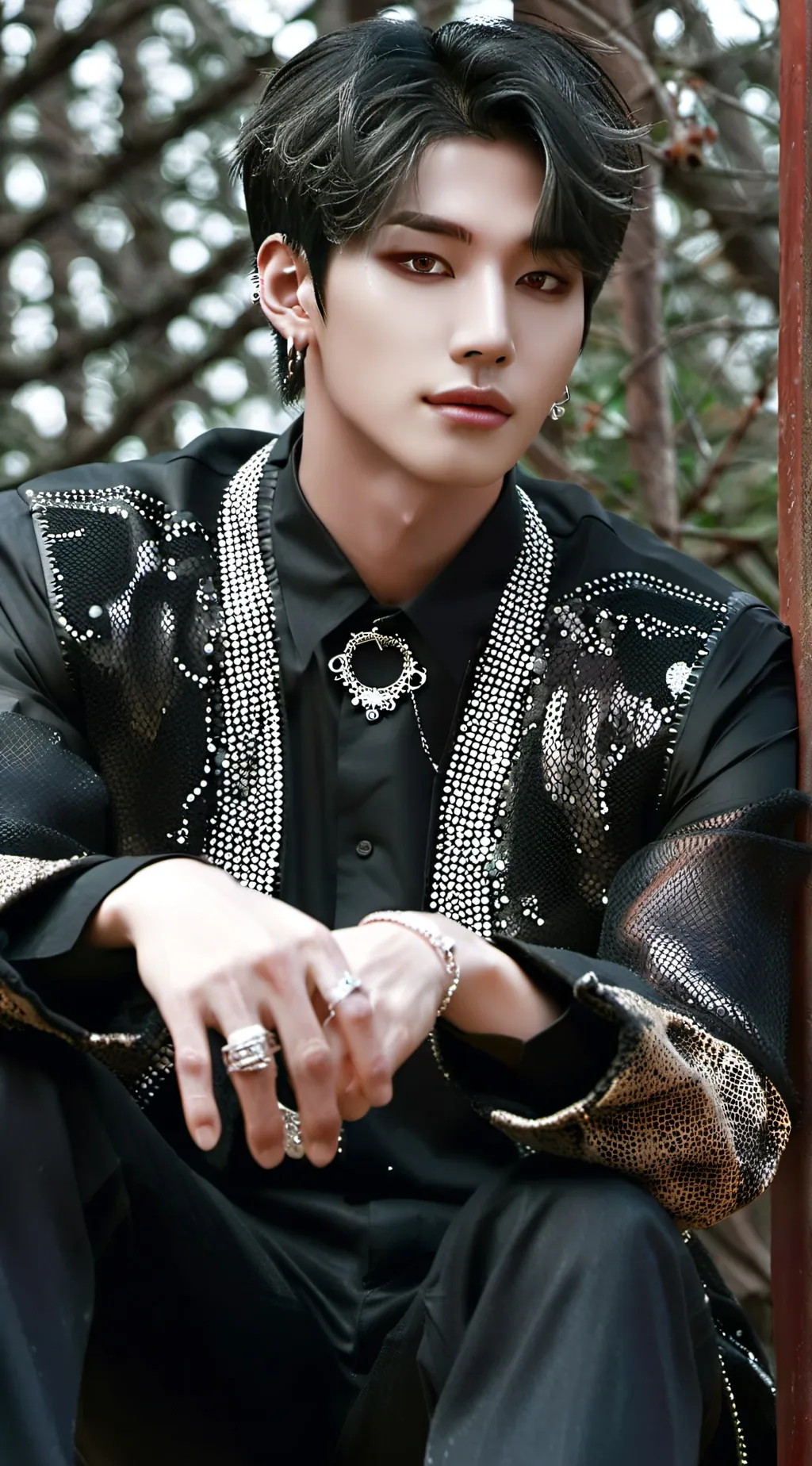 ai character: Hwang hyunjin  background