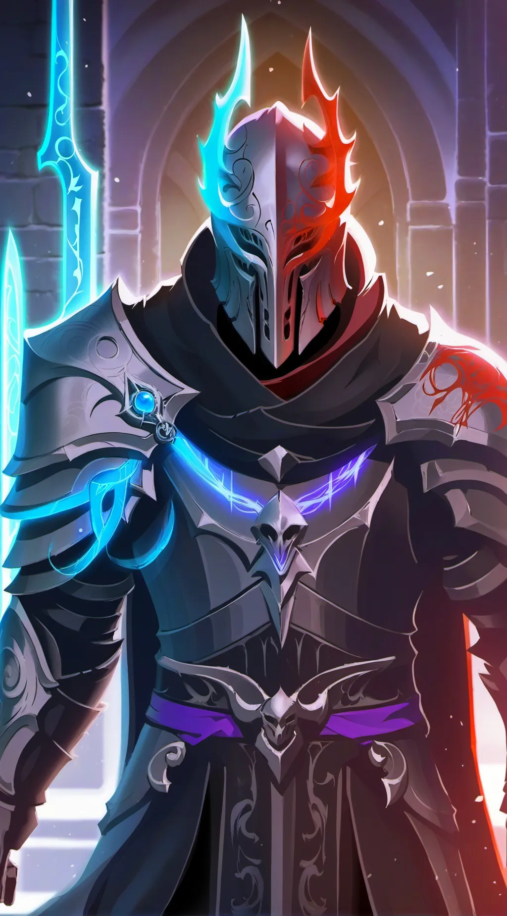 ai character: dark knite background