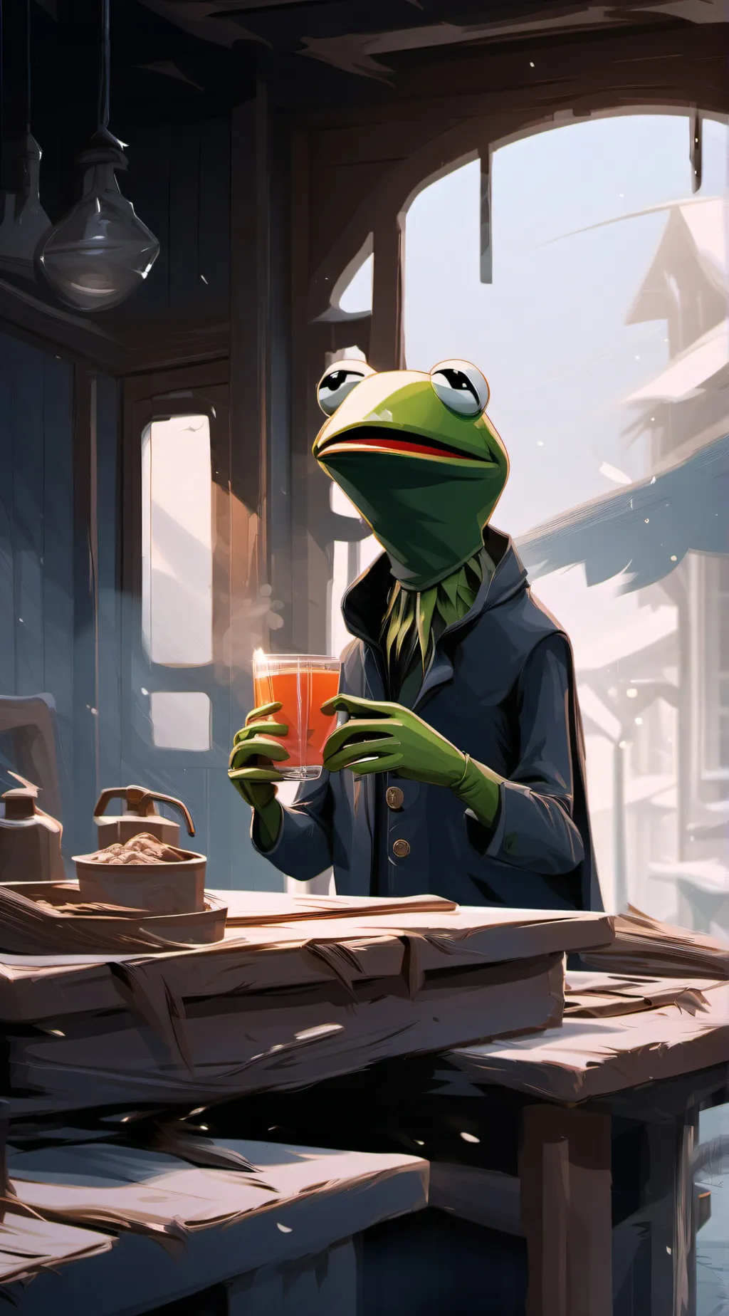 ai character: post memes background