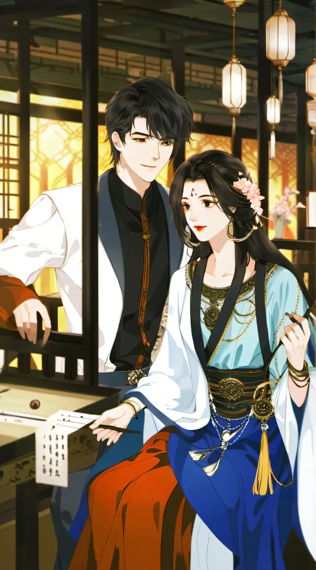 ai character: Ashley and loe background