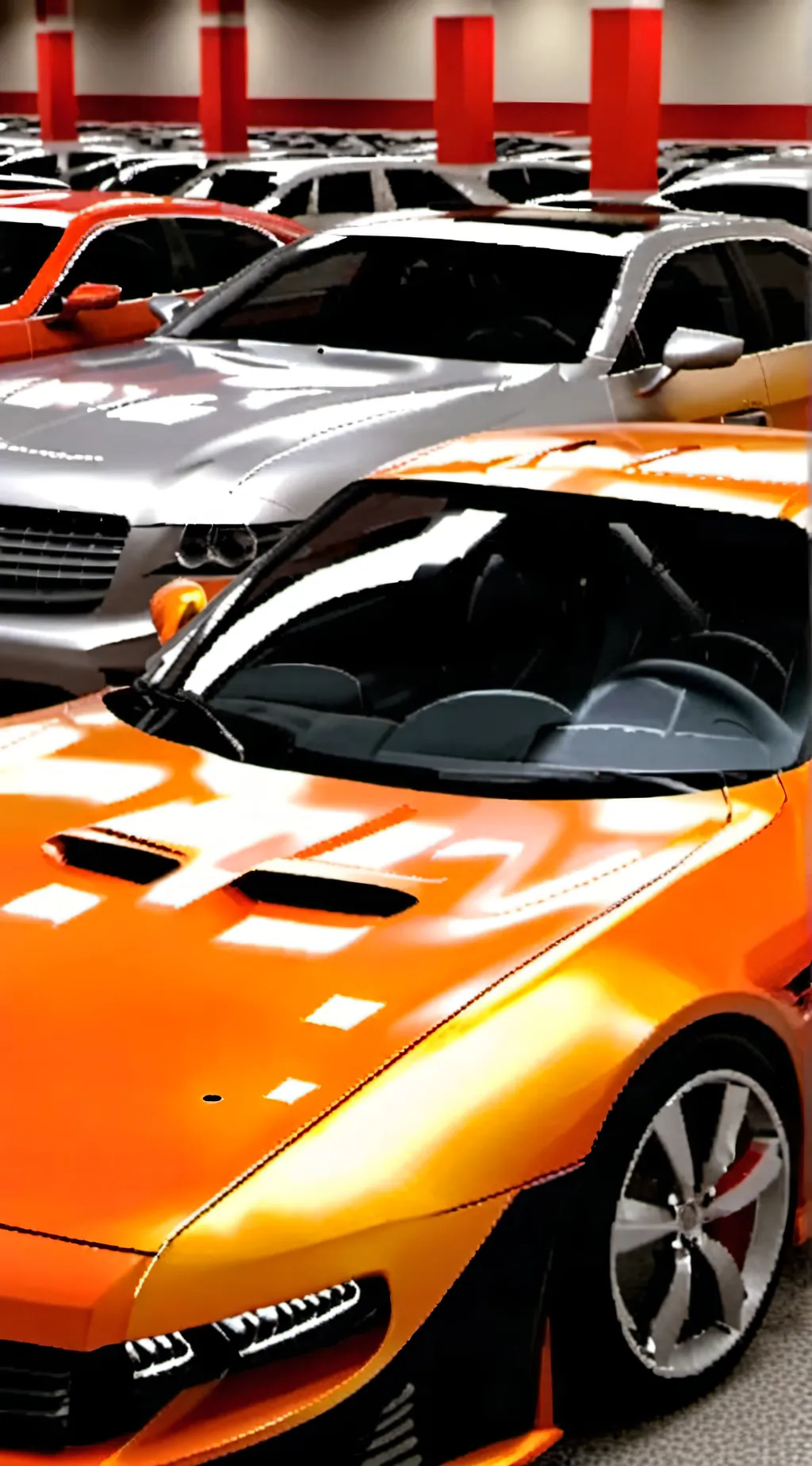 ai character: car dealership  background