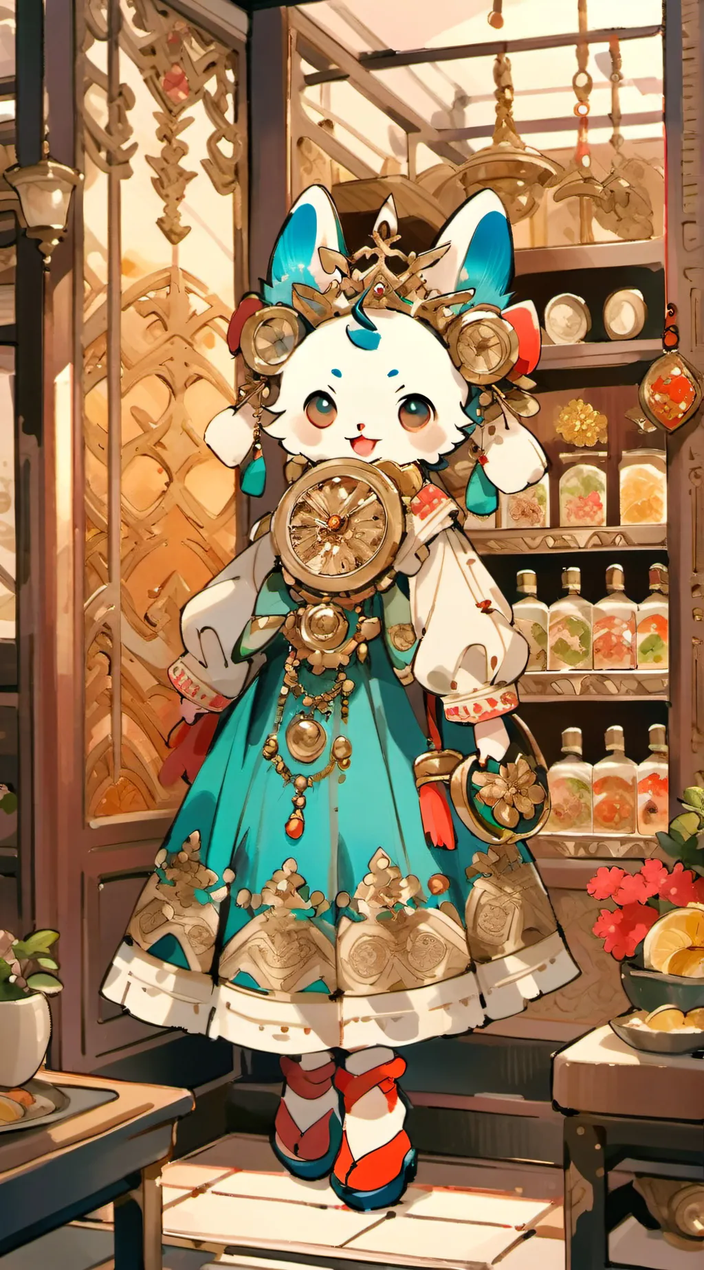 ai character: ♡dini♡ background