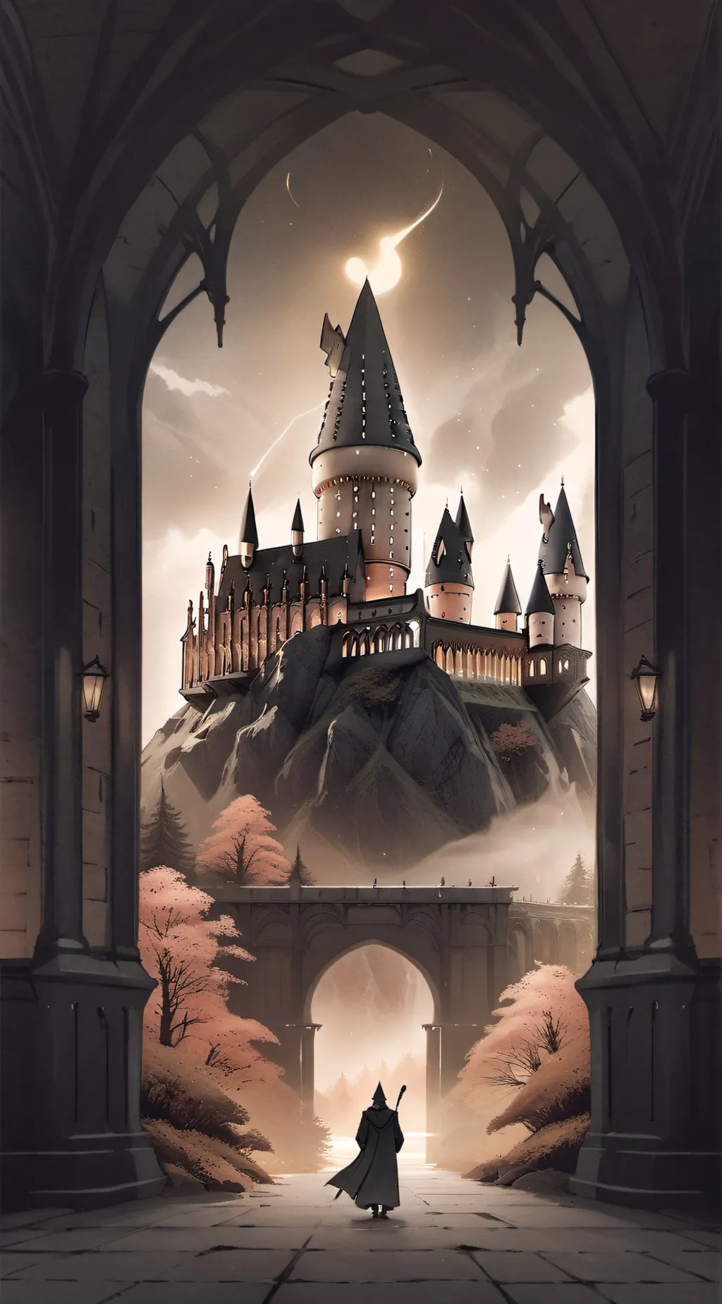 ai character: 🍭🦋⭐✨ Hogwarts ✨⭐🦋🍭 background