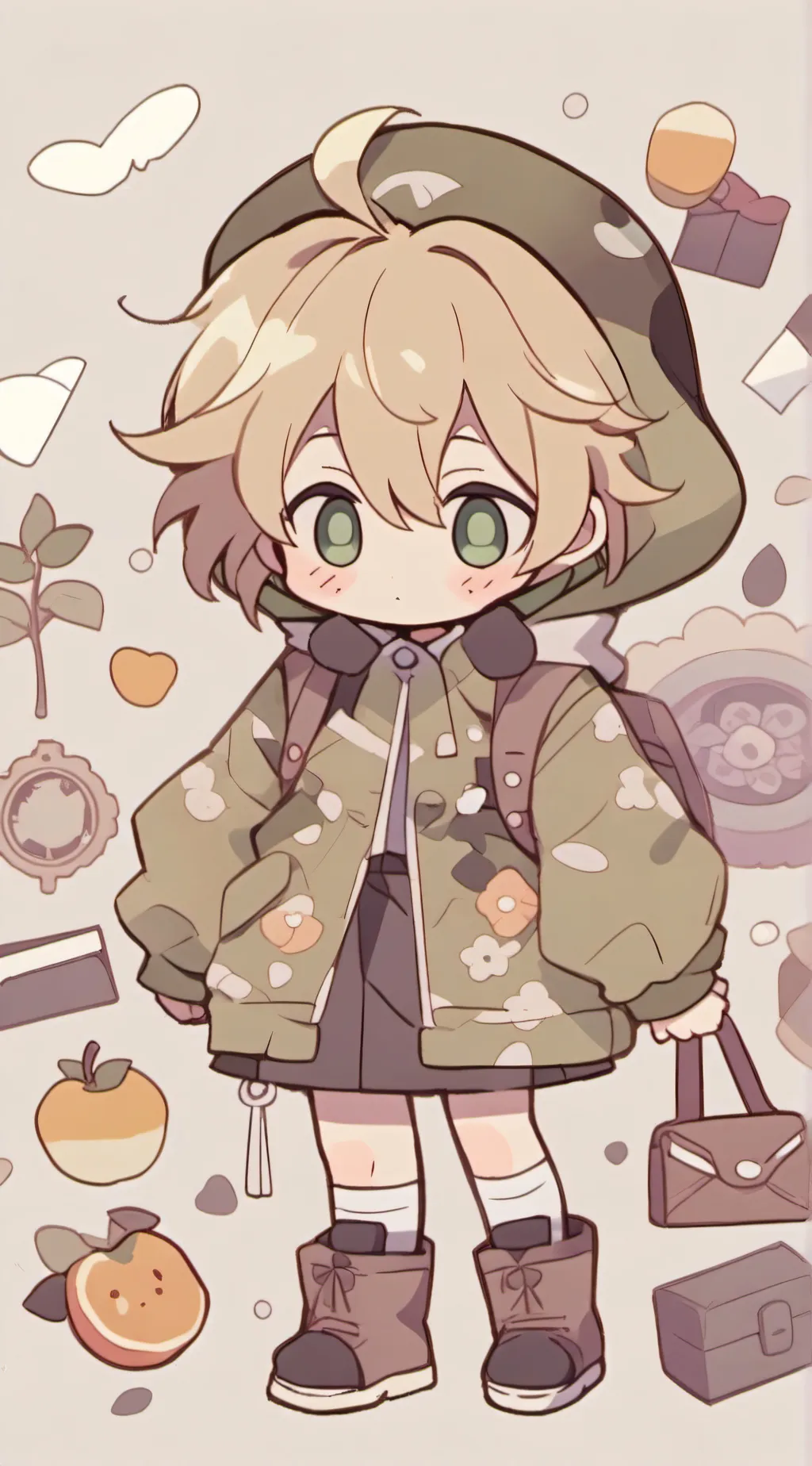 ai character: GIRLS objects mha background