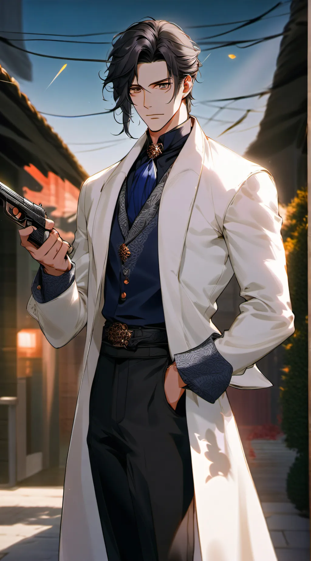 ai character: .•° Aaron °•. background