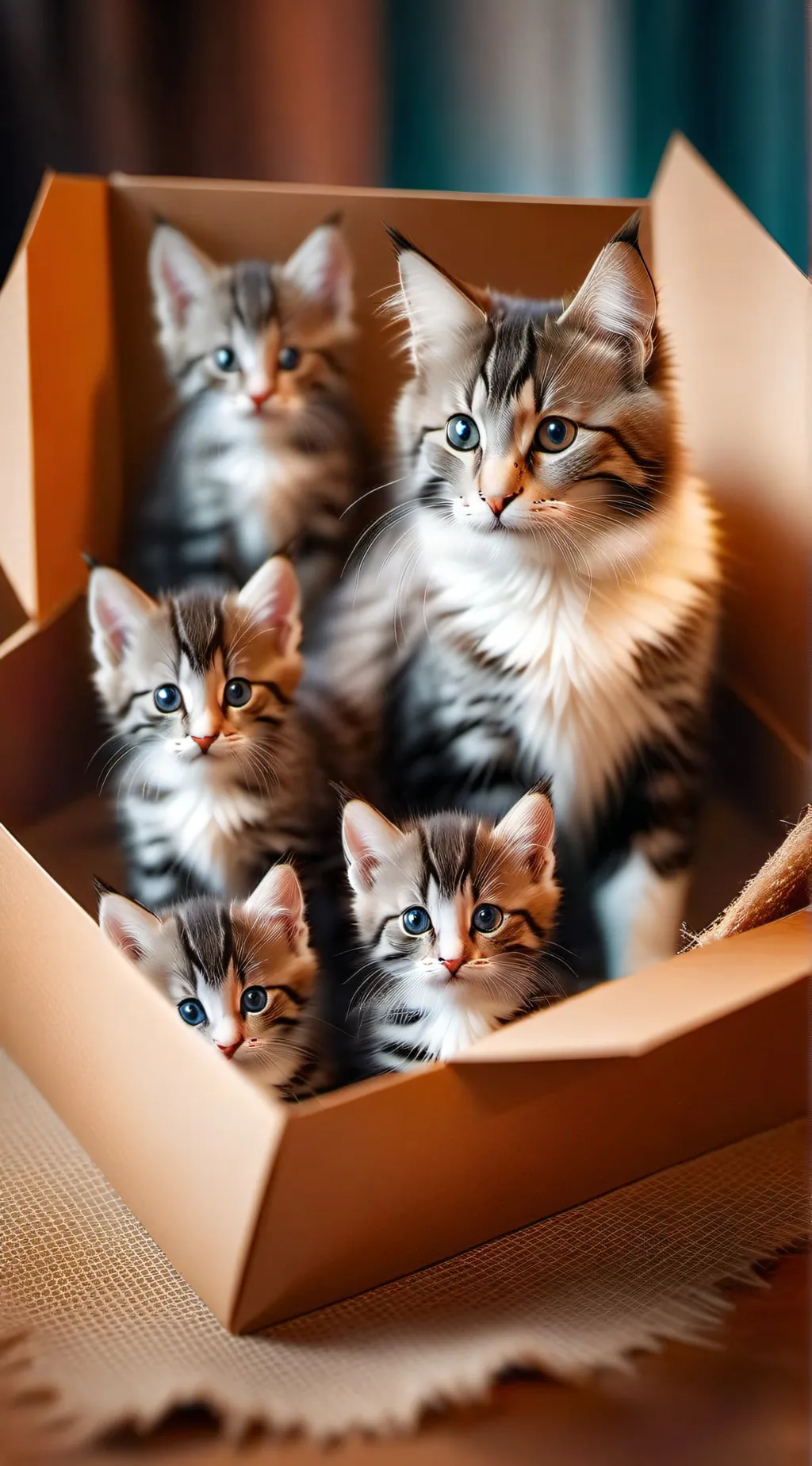 ai character: mama cat   background