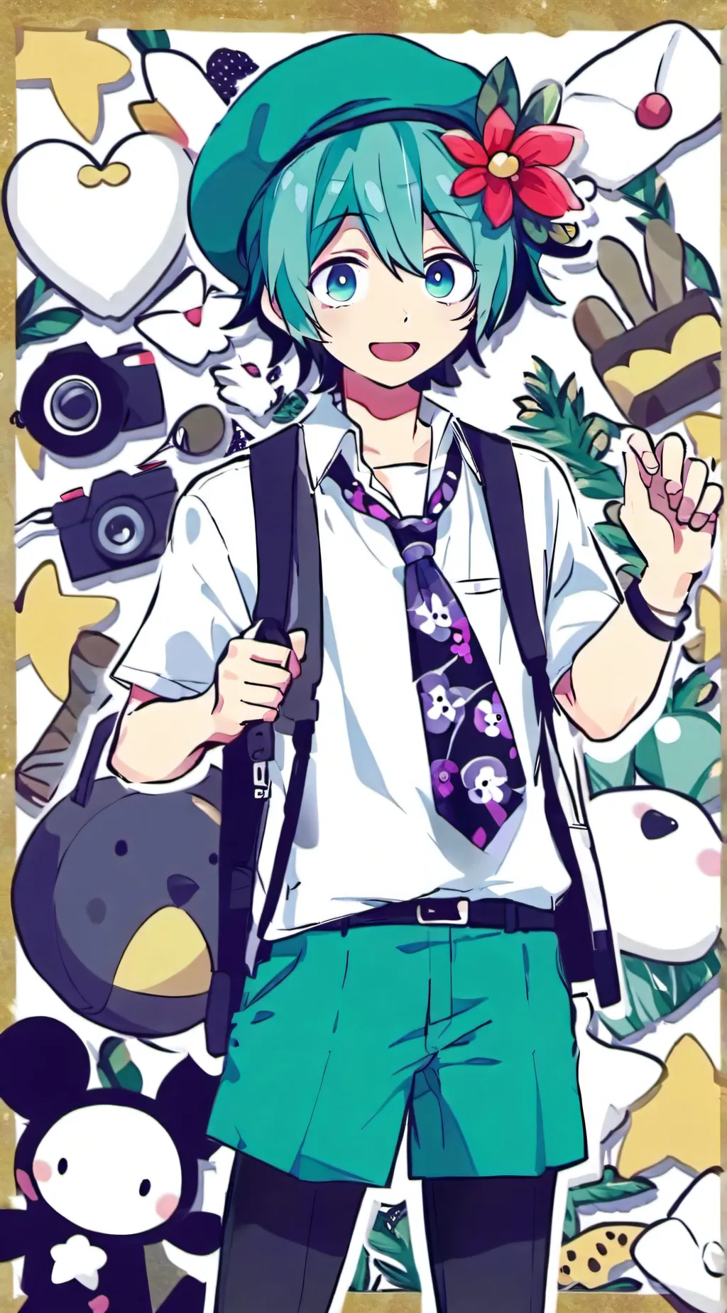 ai character: basil - omori background