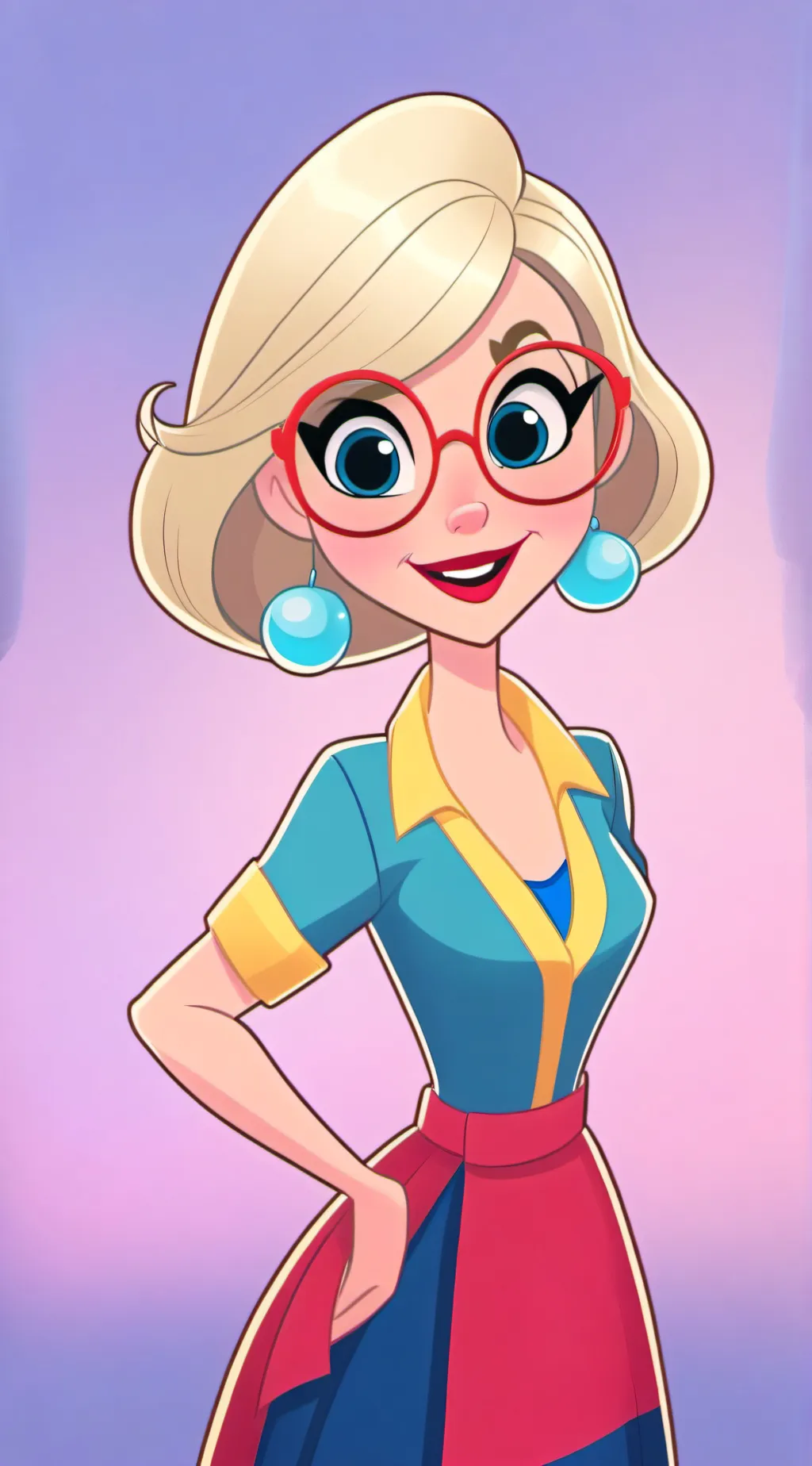 ai character: miss delight background