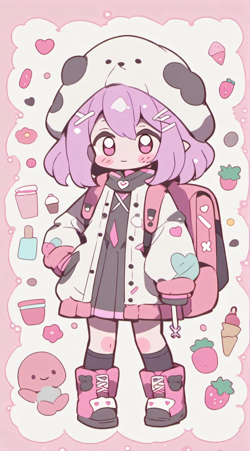 ai character: girl background