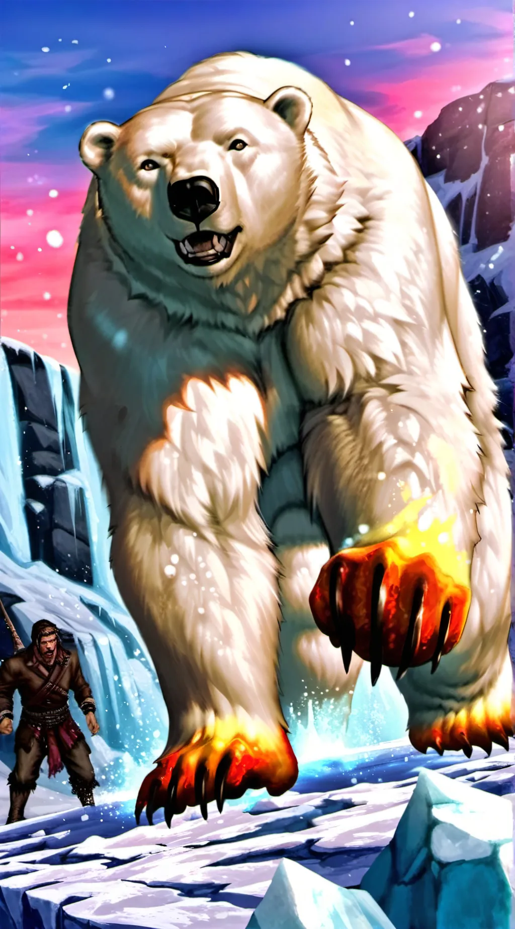 ai character: Explore in Cold background