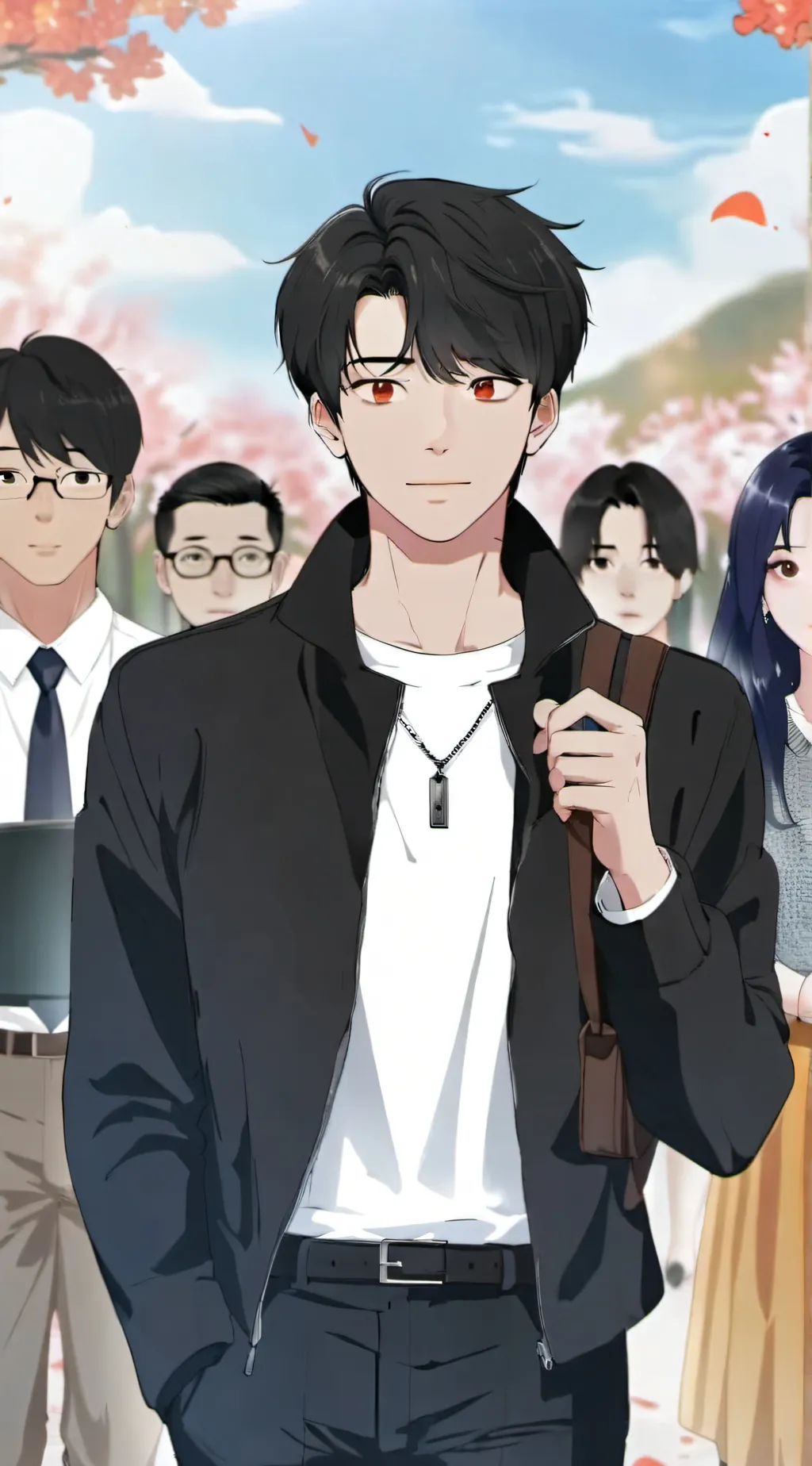 ai character: the guy up stairs background