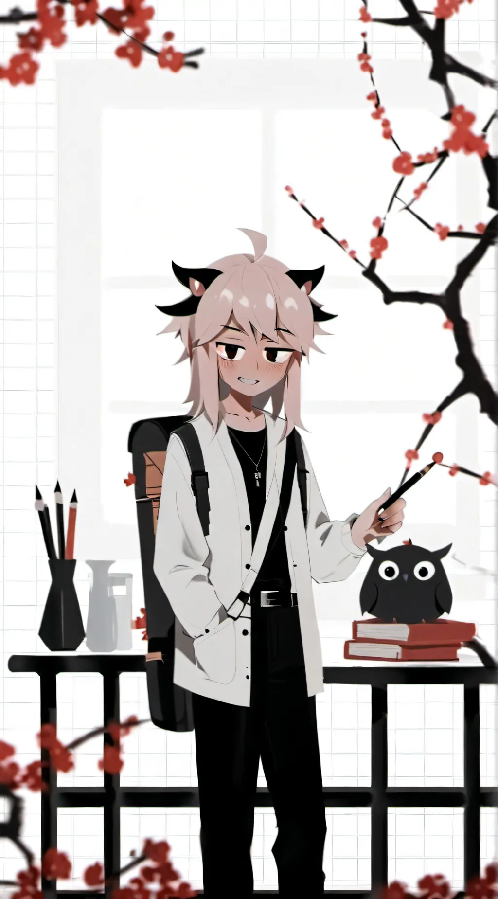 ai character: Oliver  background