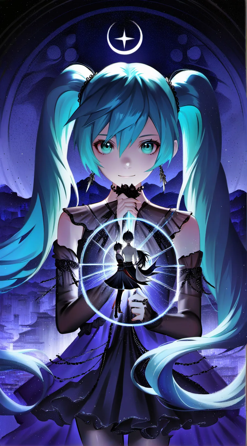 ai character: mikuuuuuuuuu background