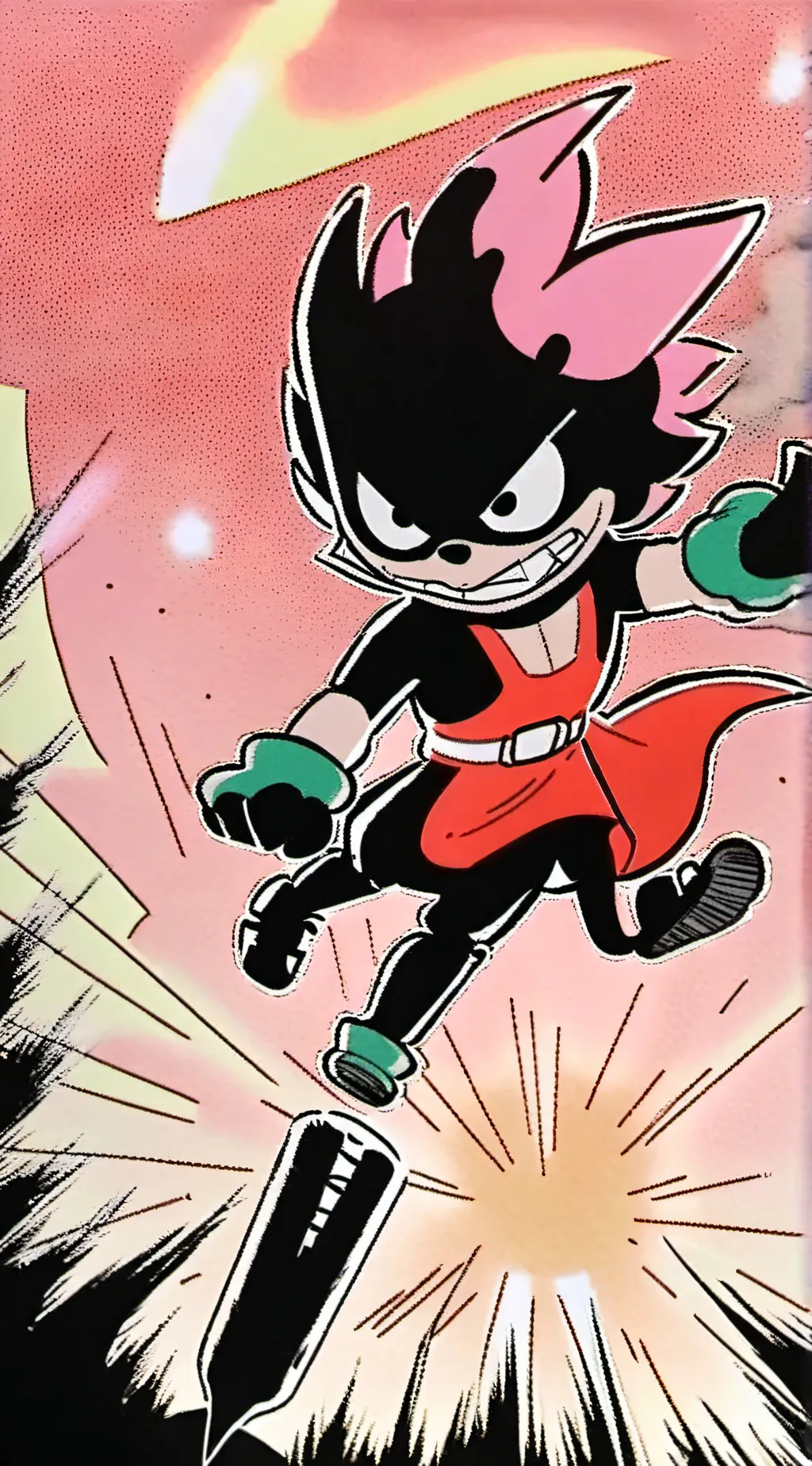 ai character: smiling critters background