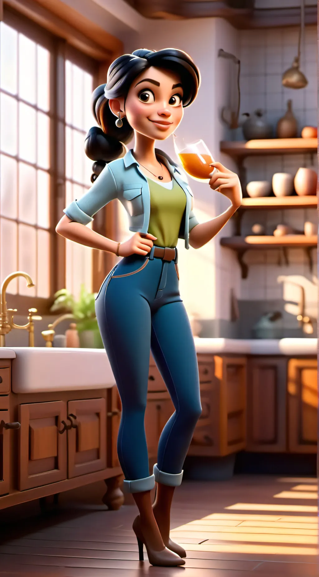 ai character: Daniela  background