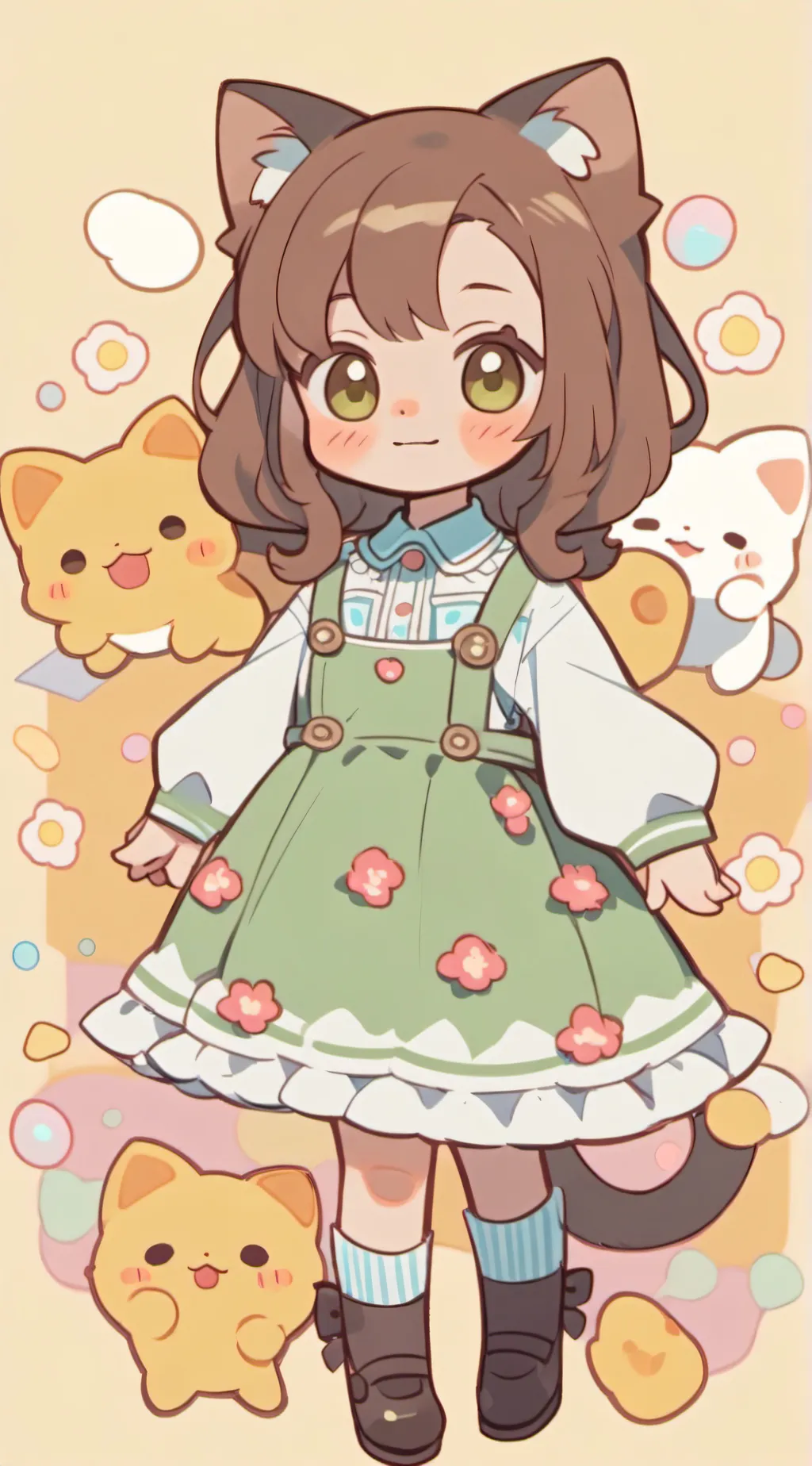 ai character: Maya the uwu cat background