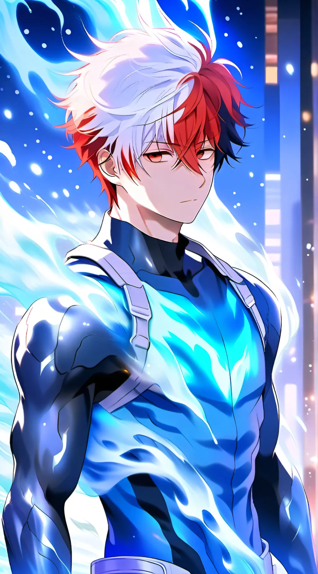 ai character: Shoto todoroki! background
