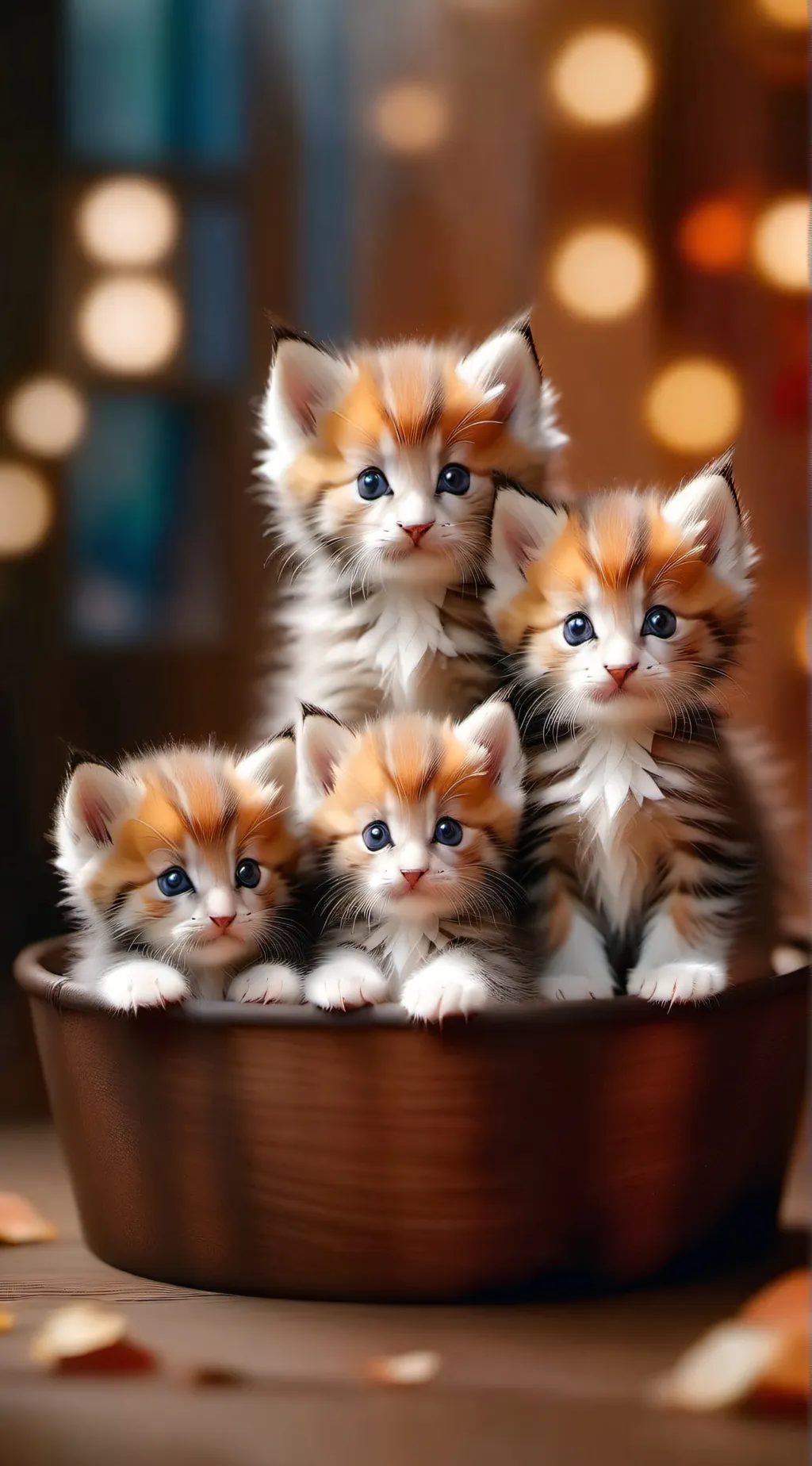 ai character: kittens  background