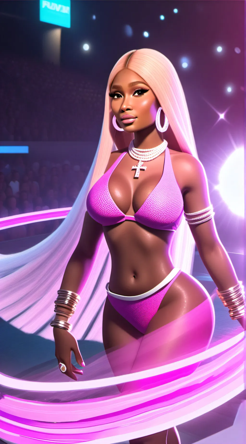 ai character: Nicki minaj background