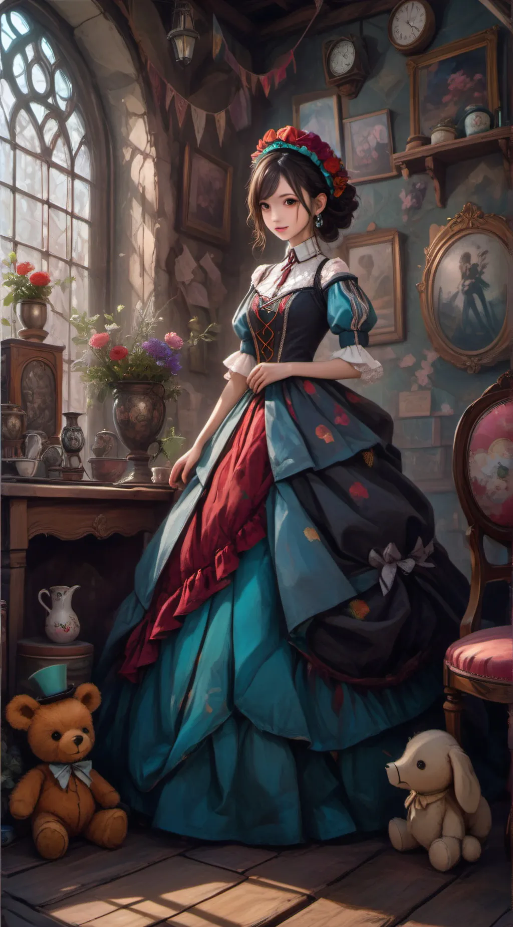 ai character: snowie background