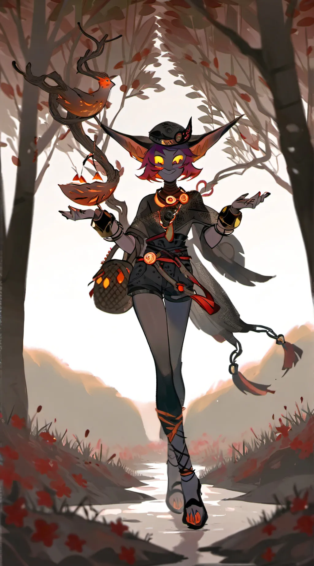 ai character: Aurora background