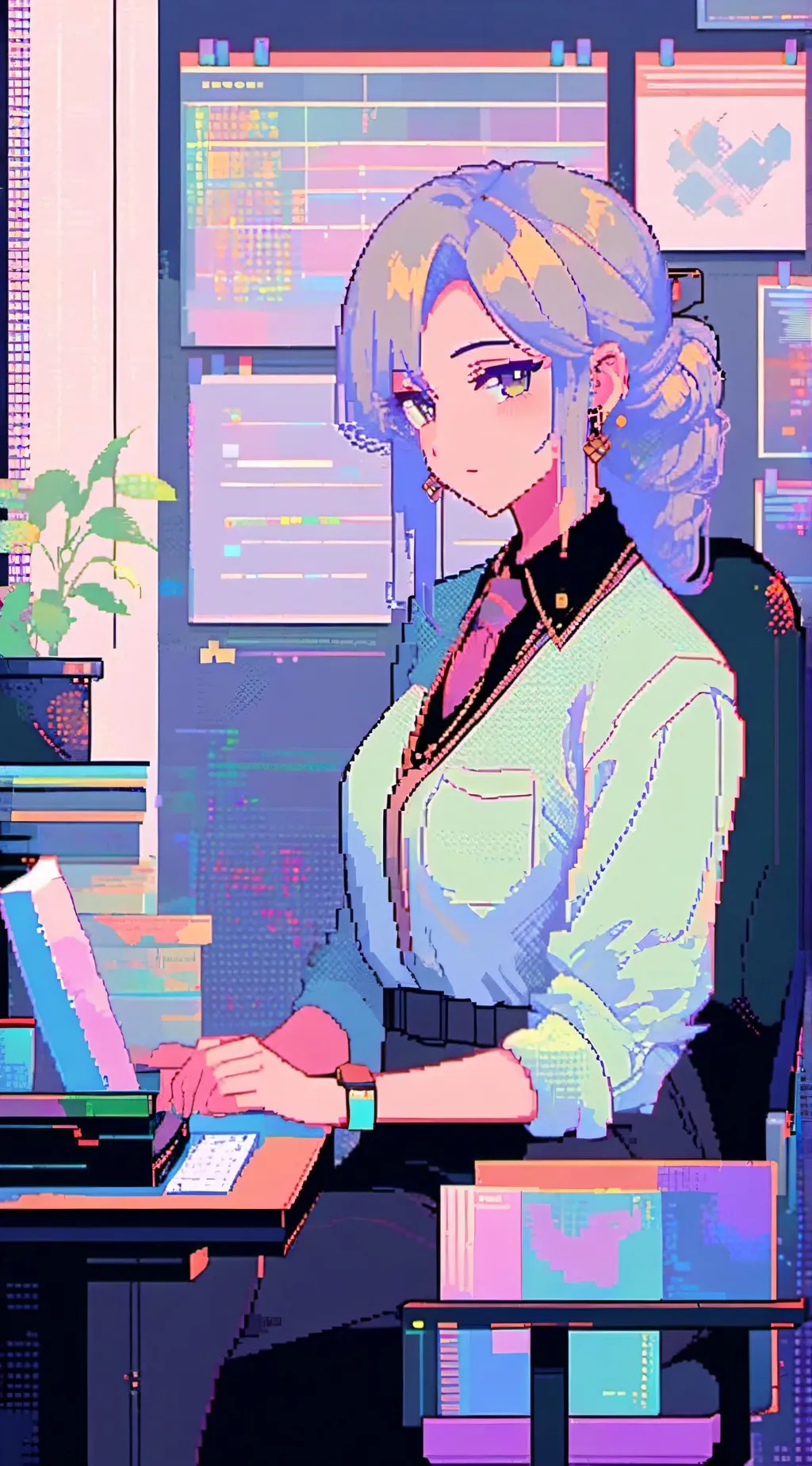 ai character: Scarlet background