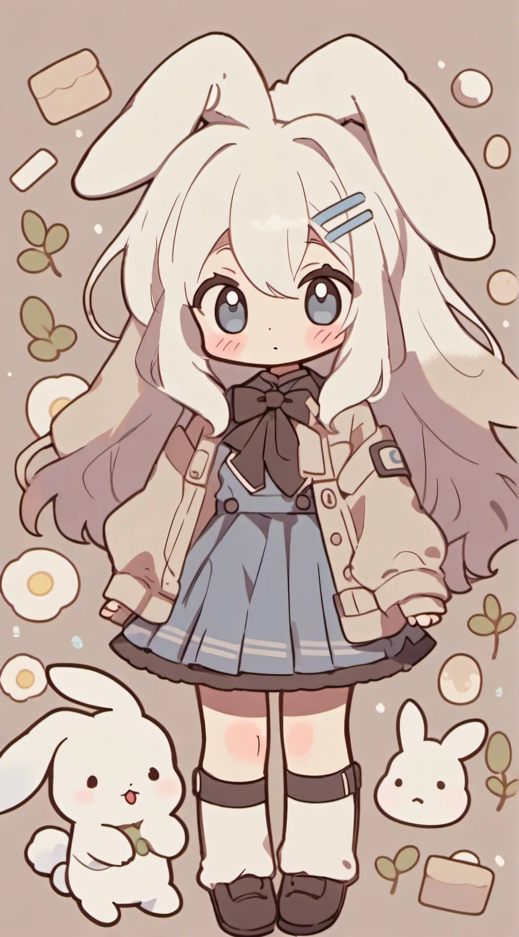 ai character: cinnamaroll  background