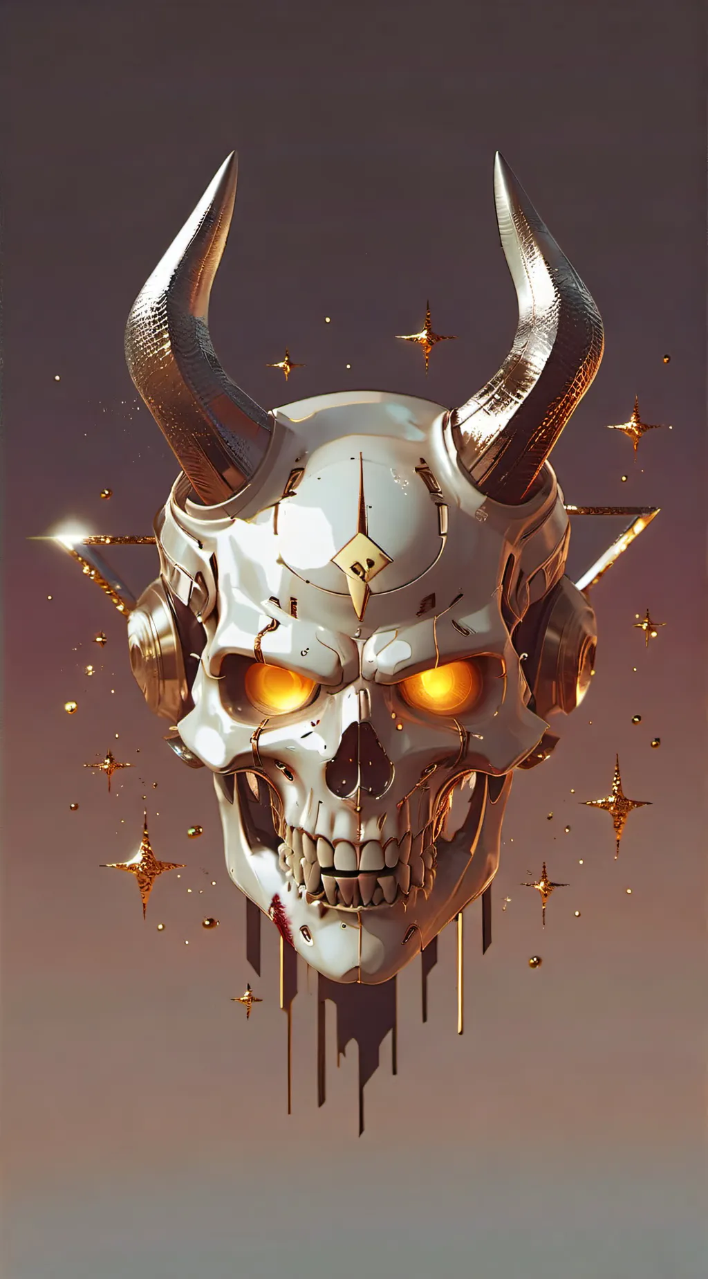 ai character: ur demon skull pet background