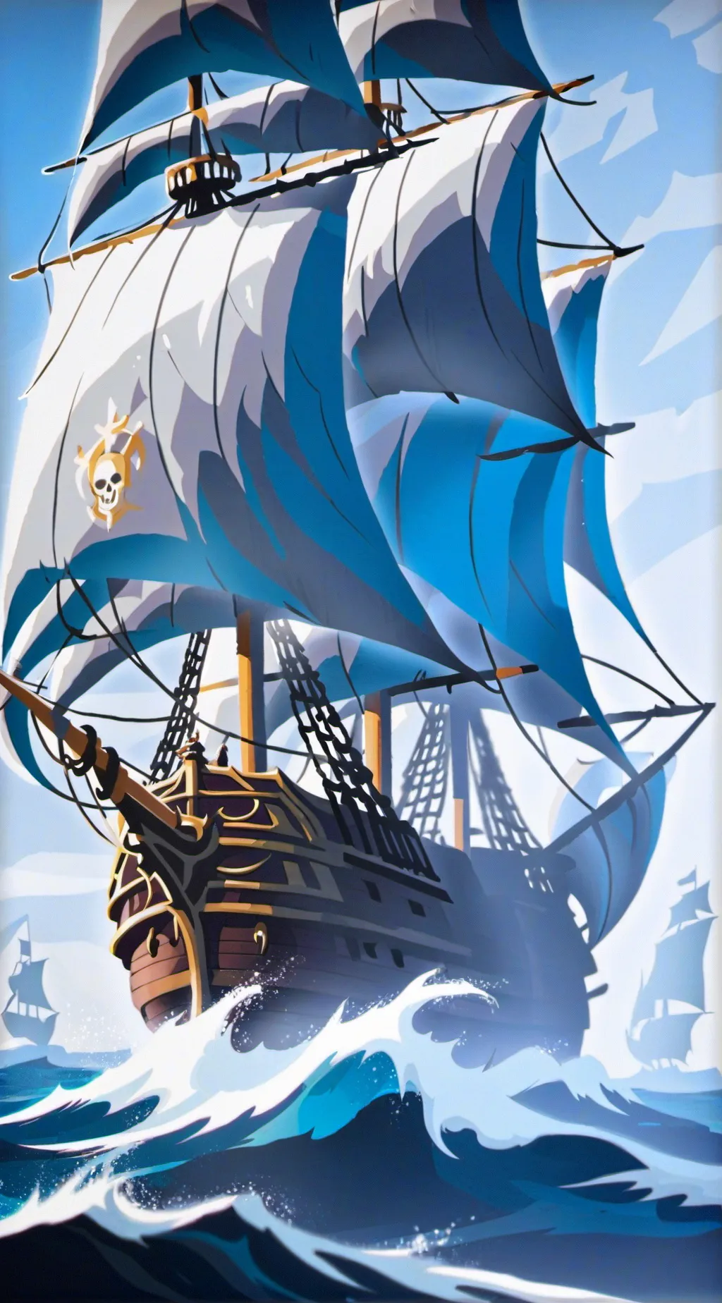 ai character: •ONE PIECE• background