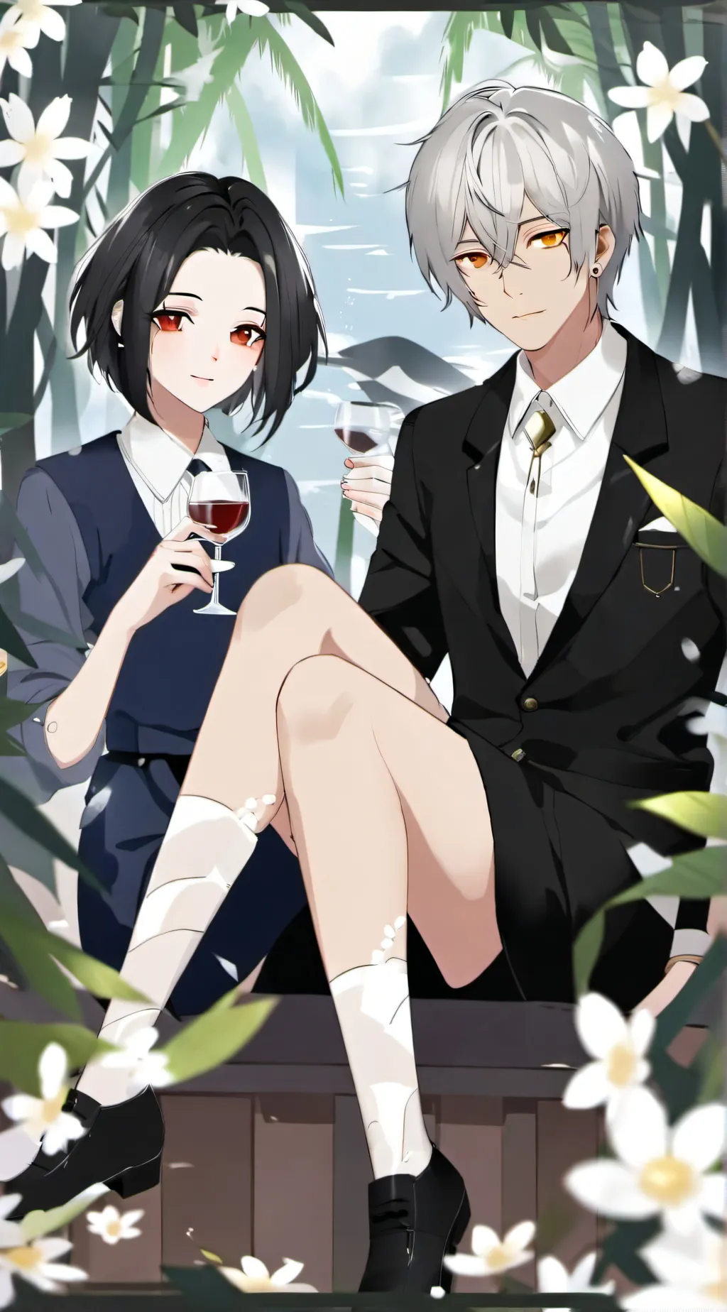 ai character: Zane and Alie  background