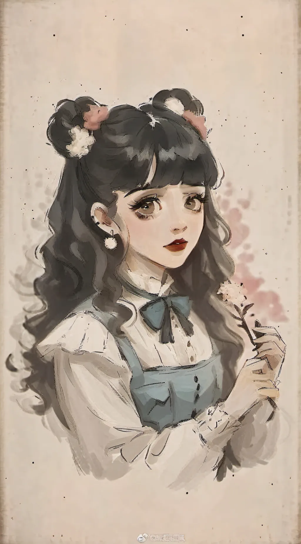 ai character: Melanie Martinez  background
