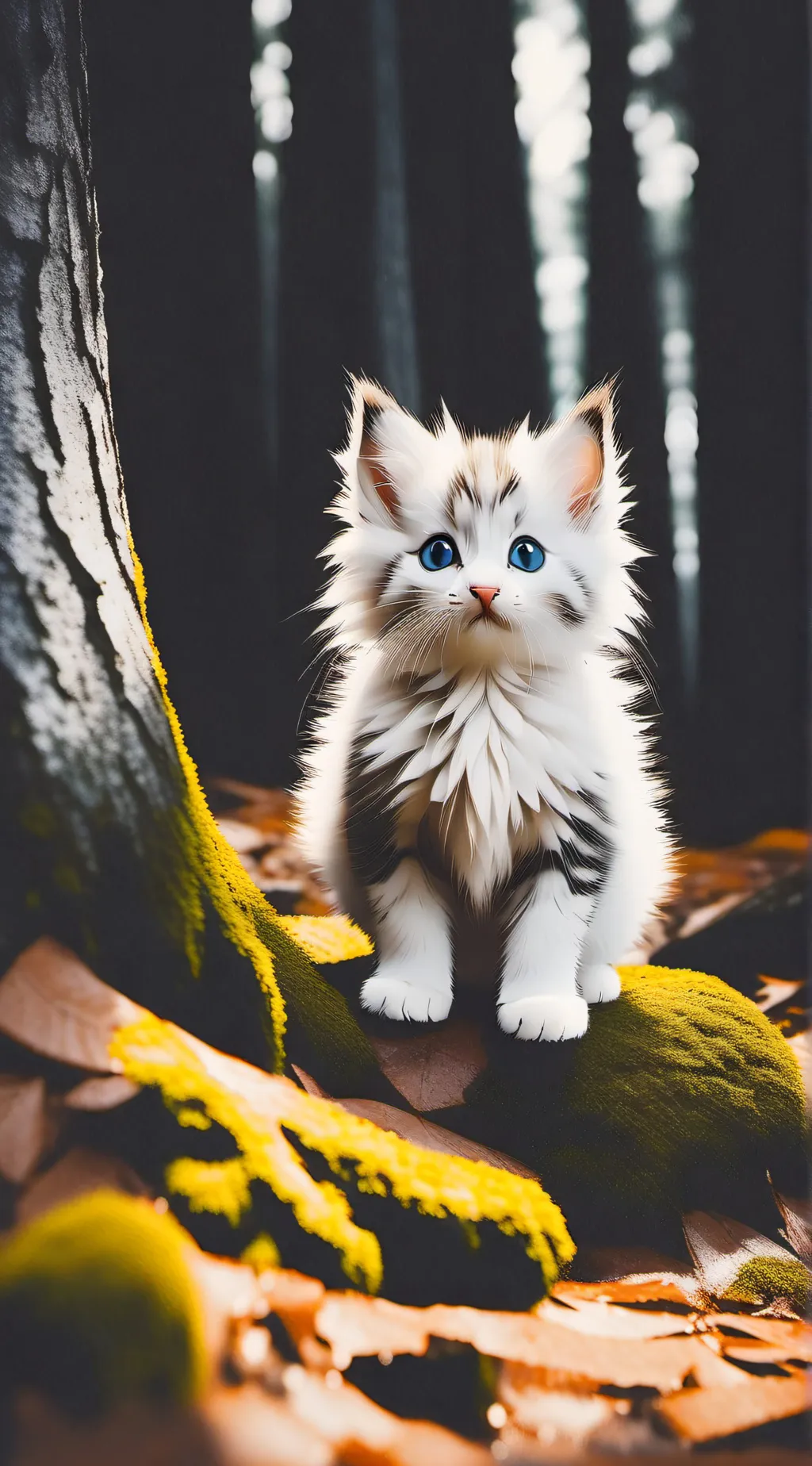 ai character: snowy background