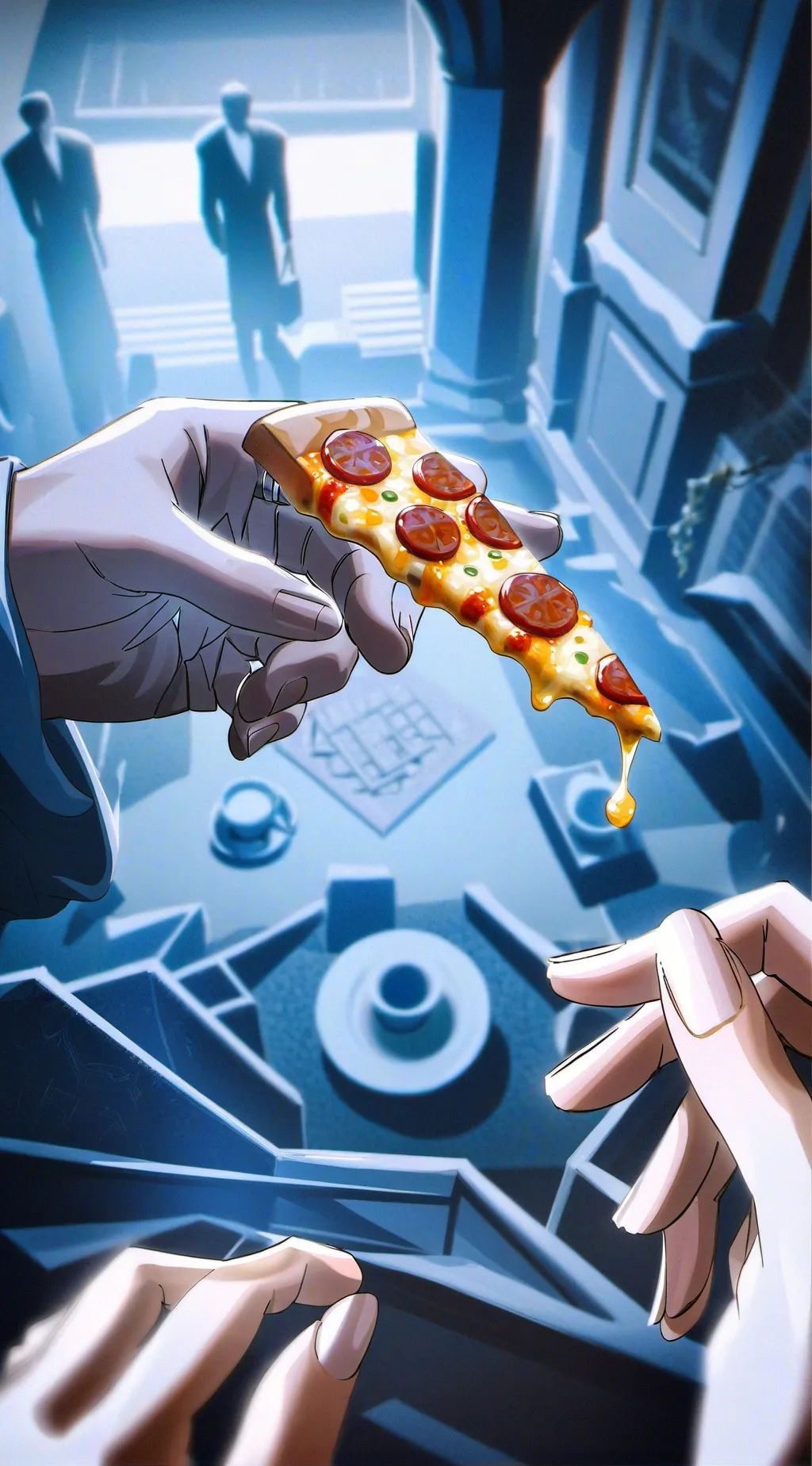 ai character: sun and moon fnaf background