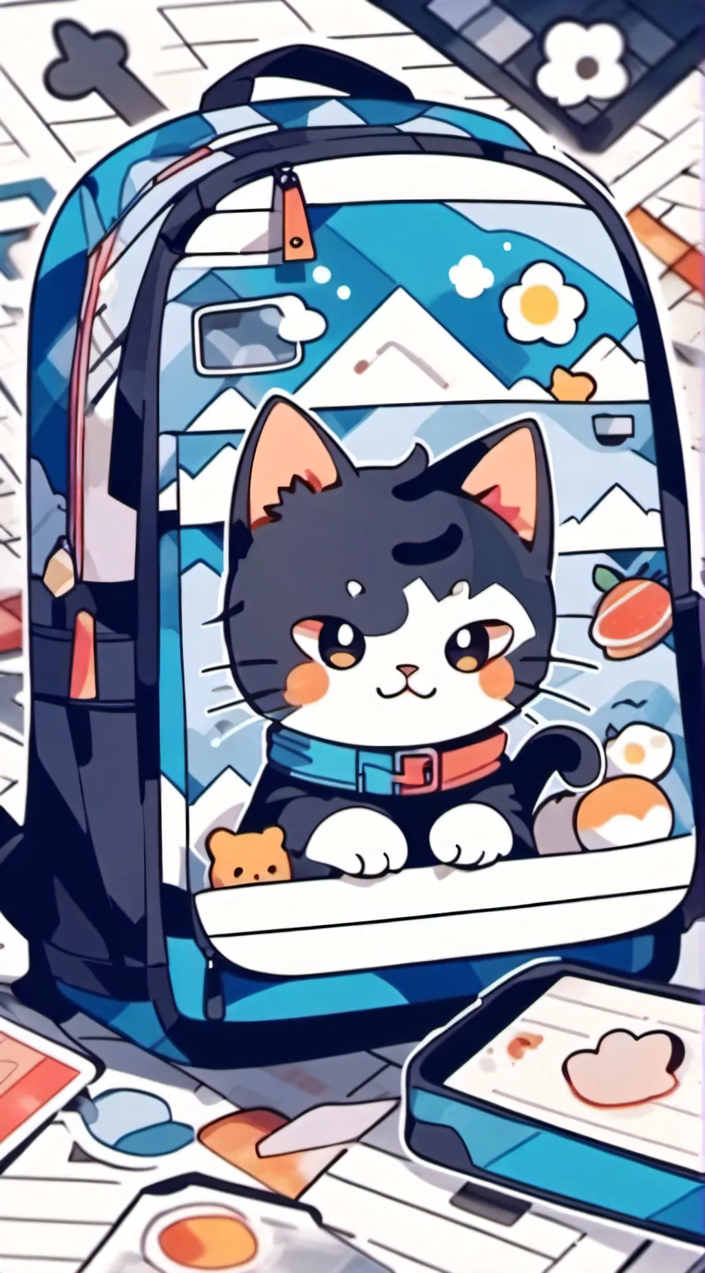 ai character: cute 🥰 😺 background