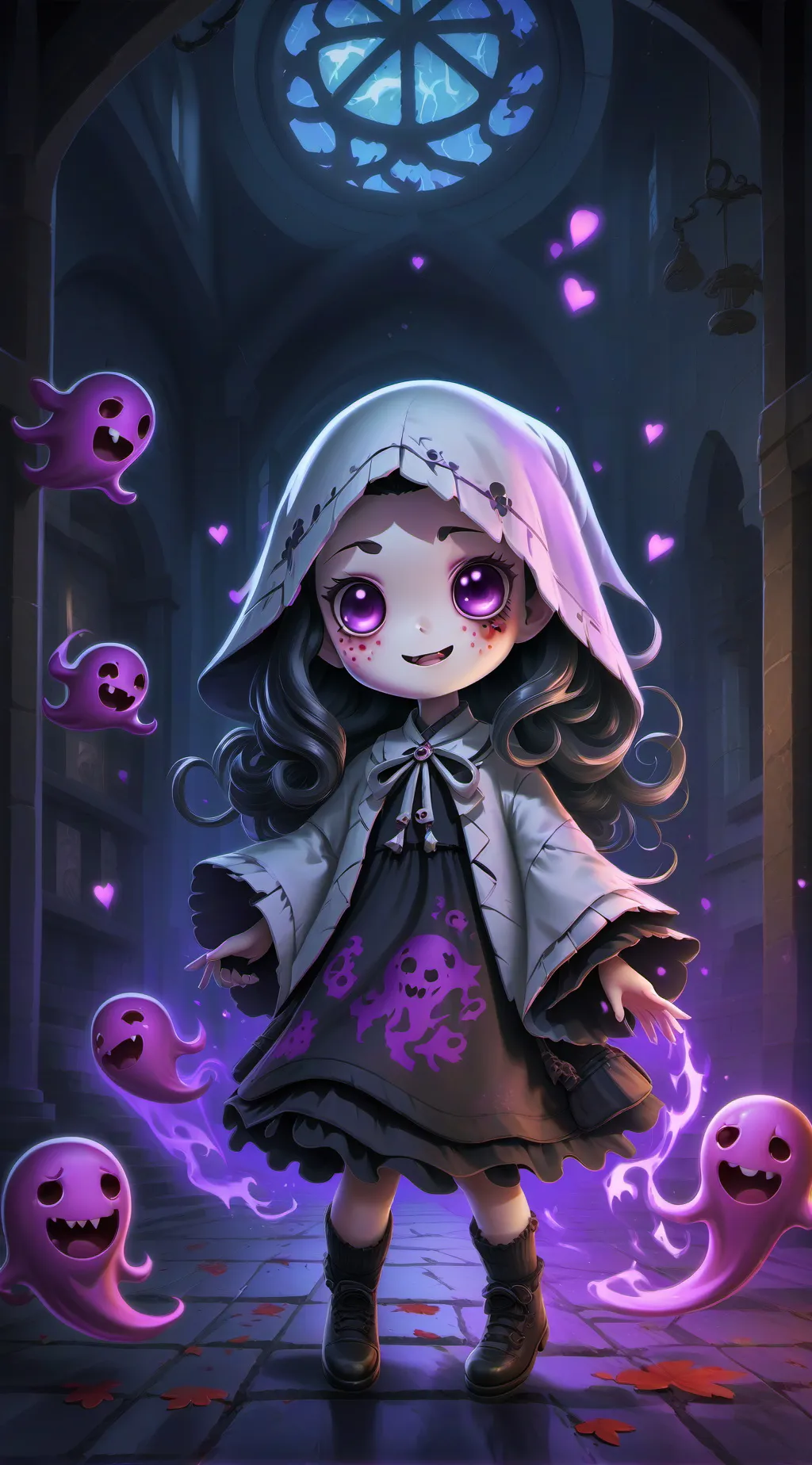 ai character: Ghosty/mila miller background