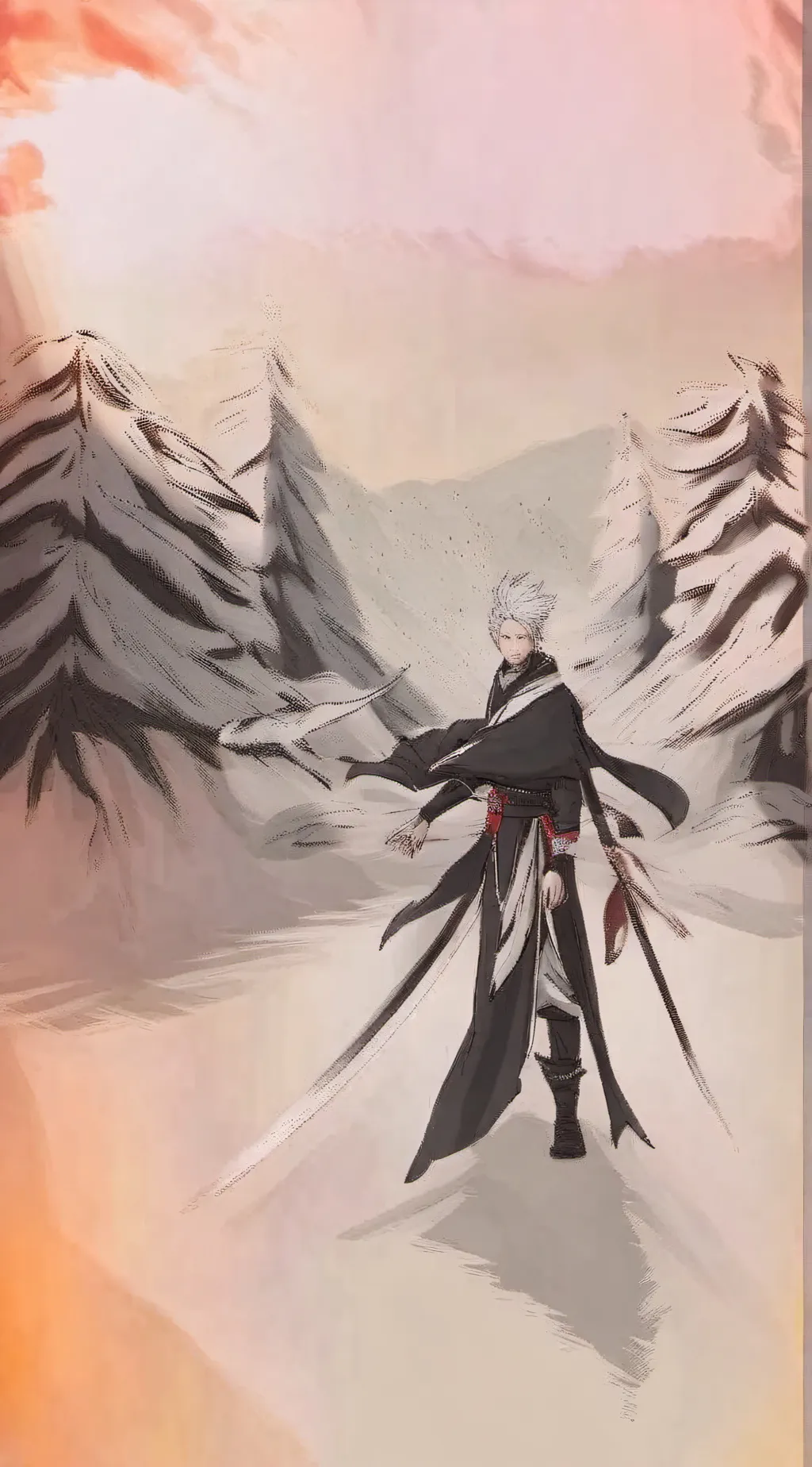 ai character: JJK beach background