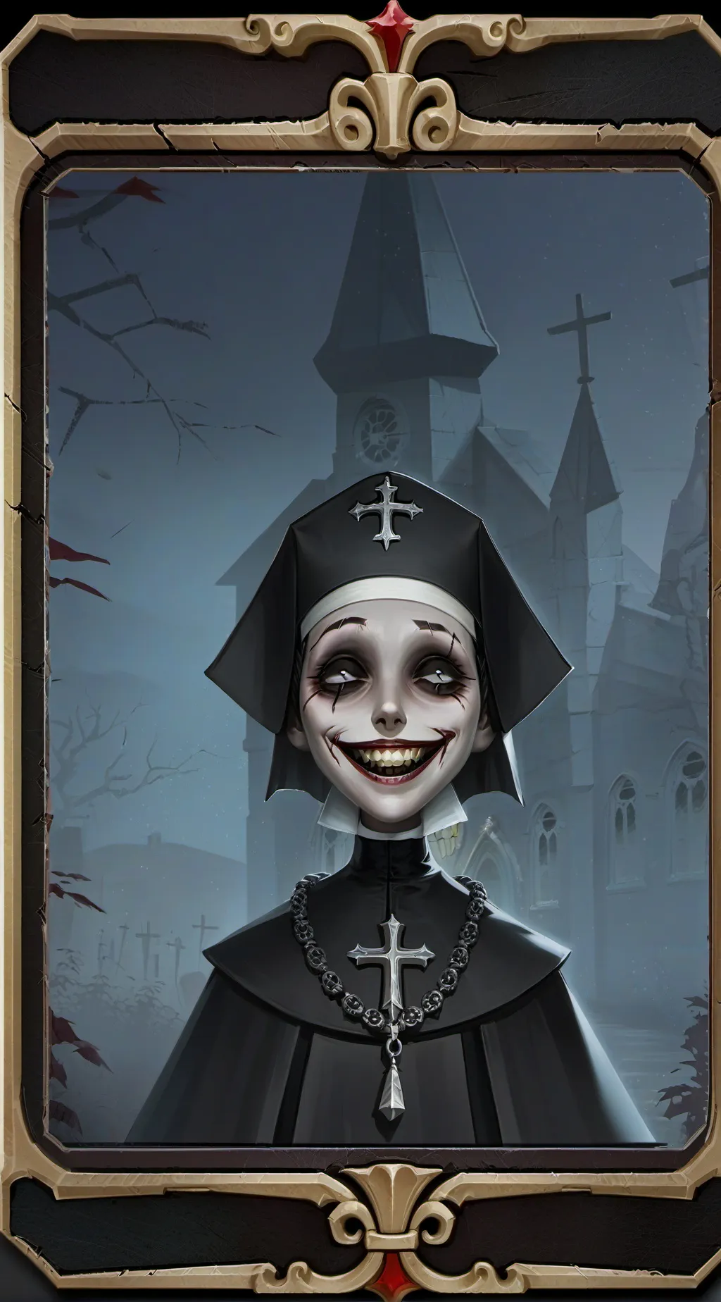 ai character: evil nun background