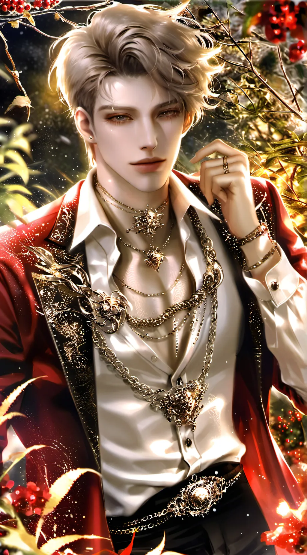 ai character: Blake ❤🖤 background