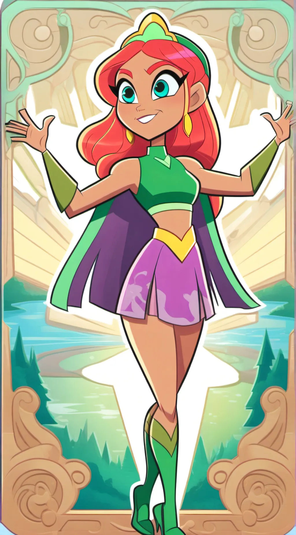 ai character: Starfire background