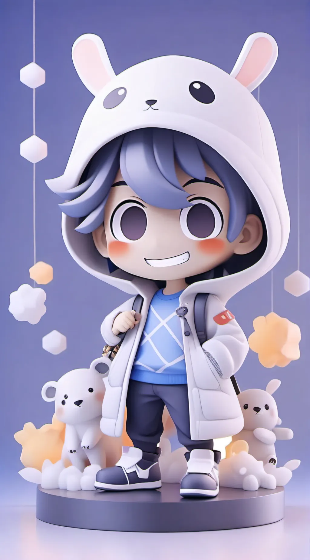 ai character: four from bfdi background