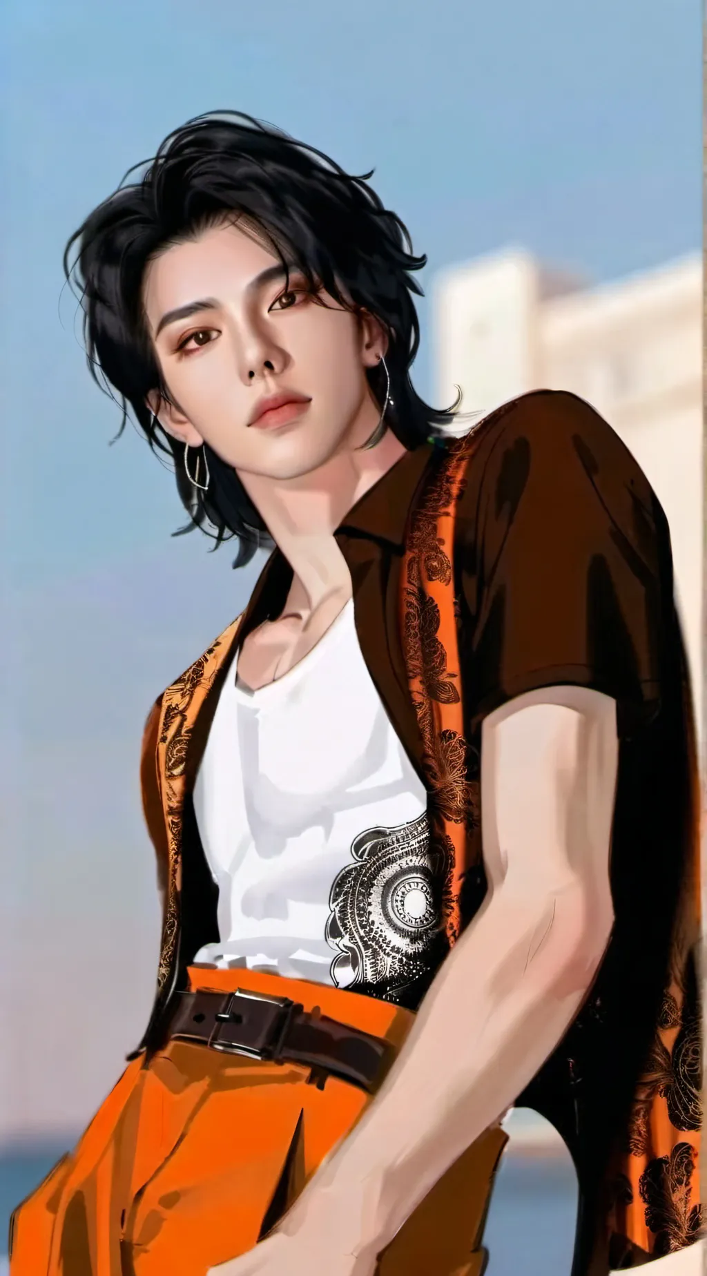 ai character: hyunjin  background