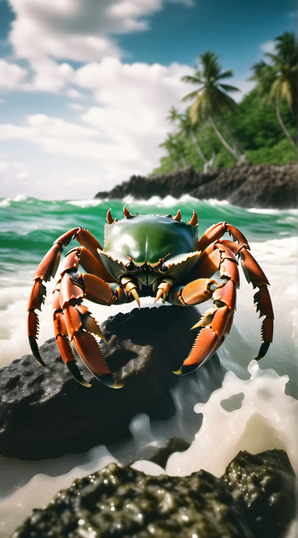 ai character: coconut crab background