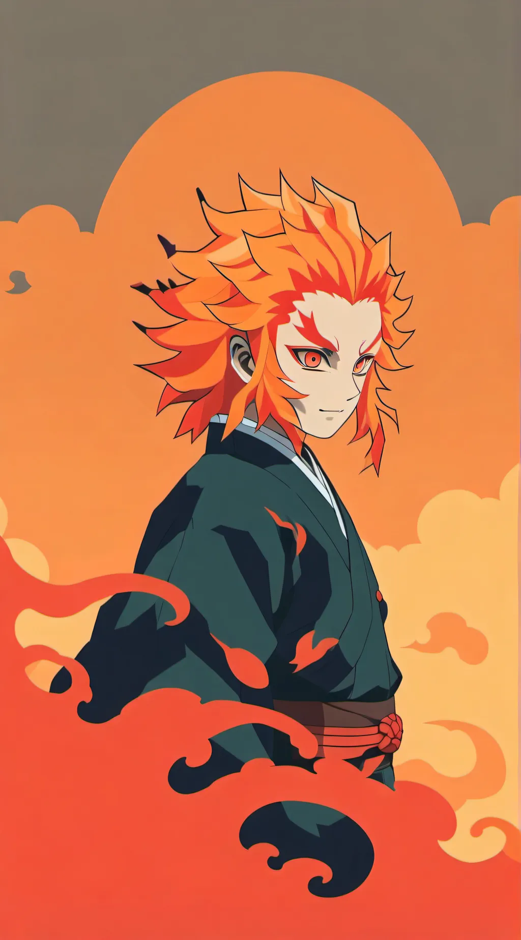 ai character: Rengoku/Donut background
