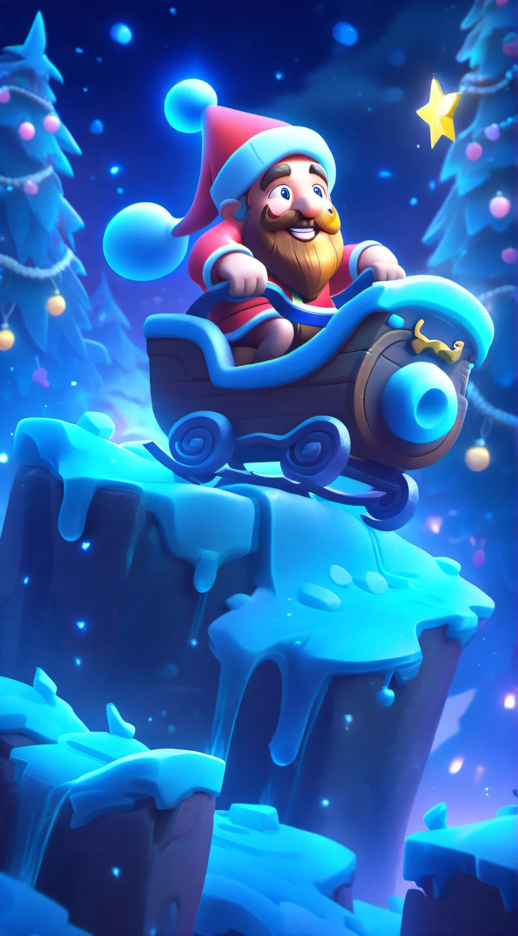 ai character: Tdac Christmas background