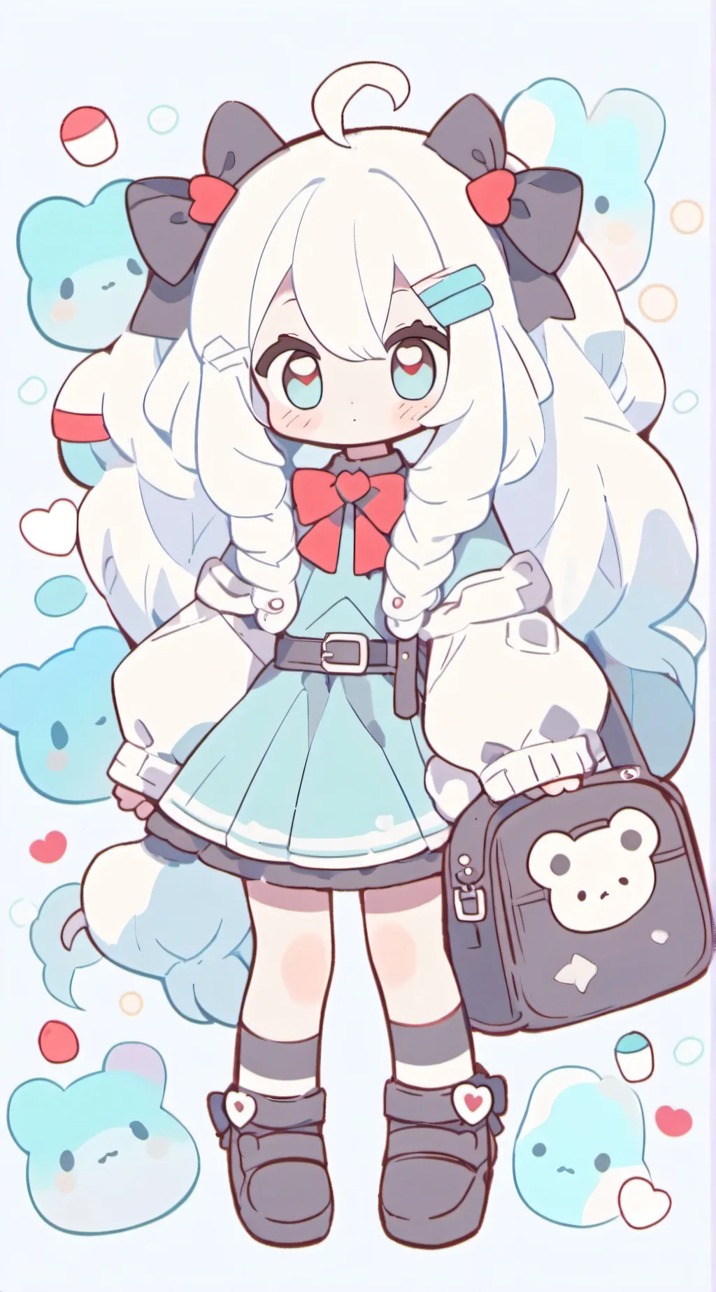 ai character: evil dogday  background