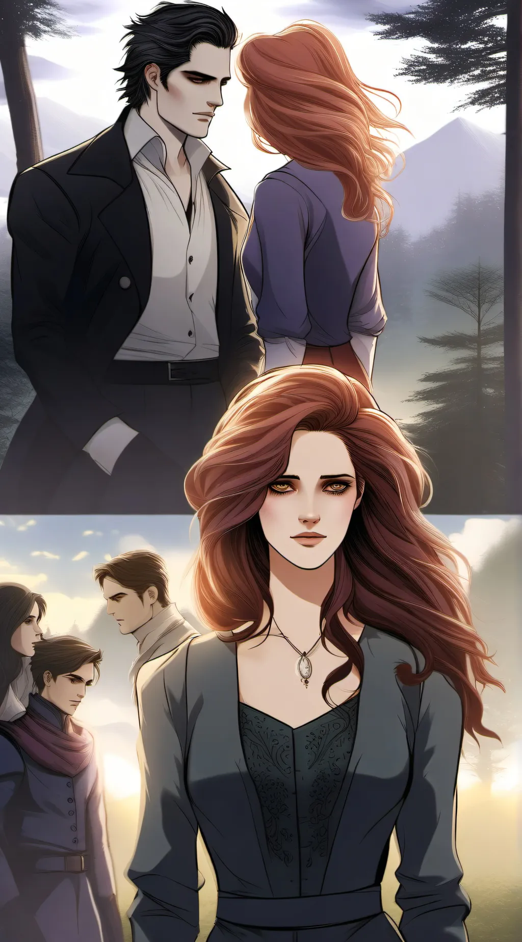 ai character: AI Twilight vampir background