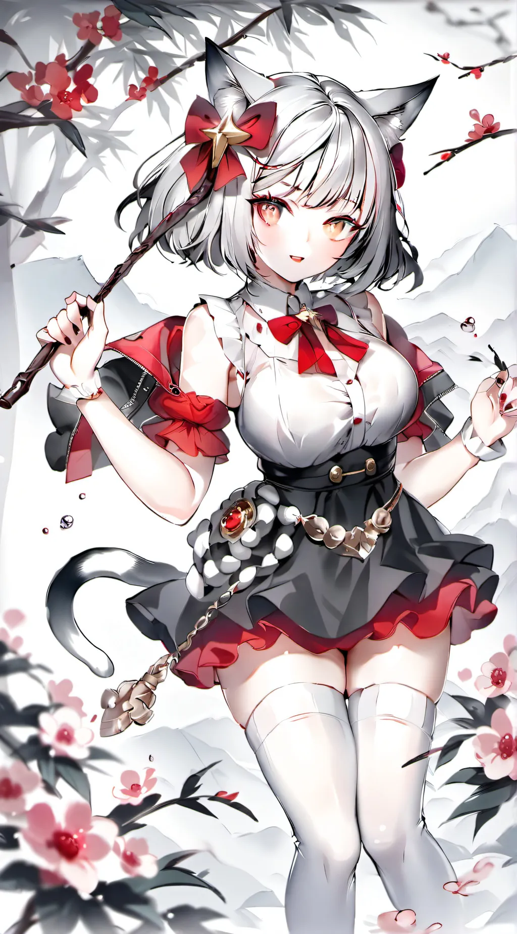 ai character: snow background